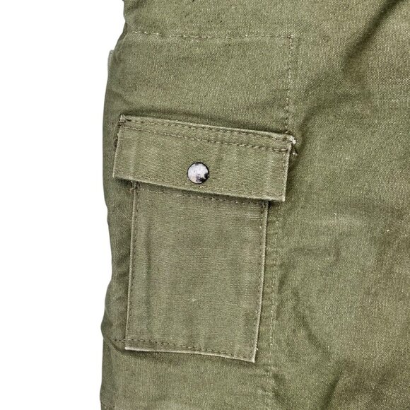 Vintage U.S. Military Green Canvas Duffle Bag With Lock & Shoulder Strap 32j - Picture 2 of 10